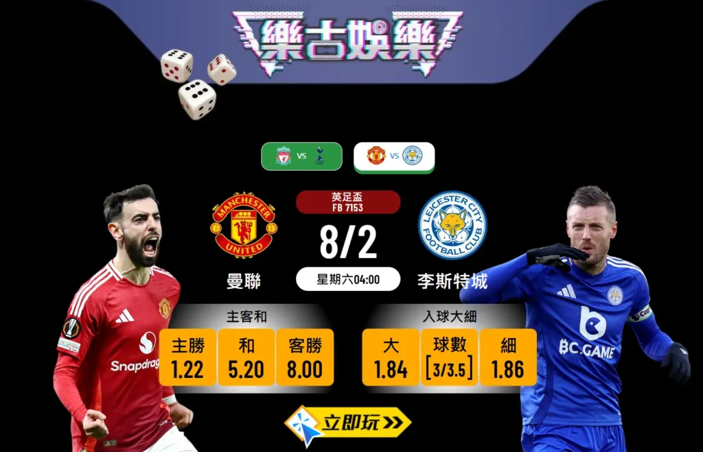 ⚽ 樂古推介：英足盃第4圈 曼聯 🆚 李斯特城 ⚽