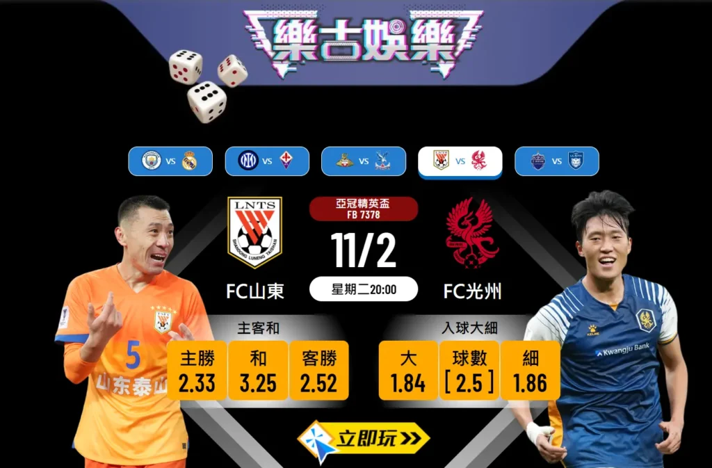 📊 波膽推介：FC山東 vs FC光州 🏟️