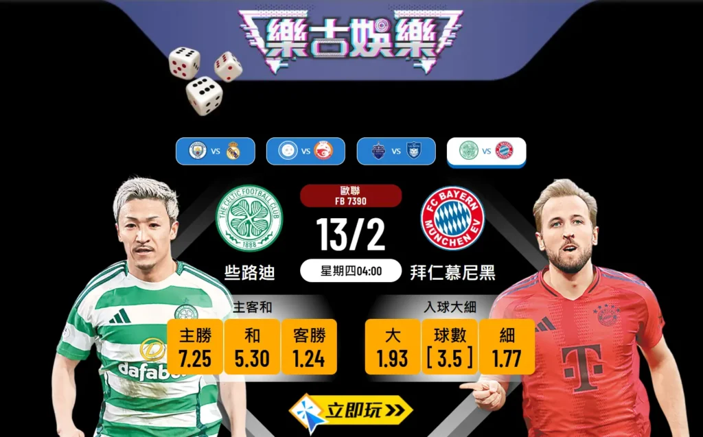 ⚽ 樂古推介：些路迪 vs 拜仁慕尼黑 🔥