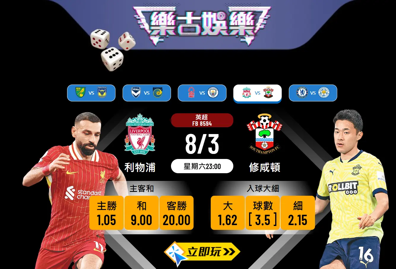 利物浦 vs 修咸頓 ⚽️ 波膽推介